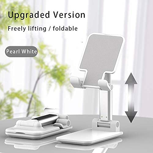 Premium Adjustable Foldable Mobile Stand & Holder for Desk, Office & Home | Height & Angle Adjustable Phone Stand for Table Use