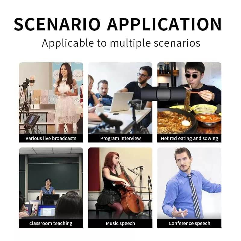 K9 Wireless Lavalier Microphone Dual Mic Receiver Multi-Use Scenarios