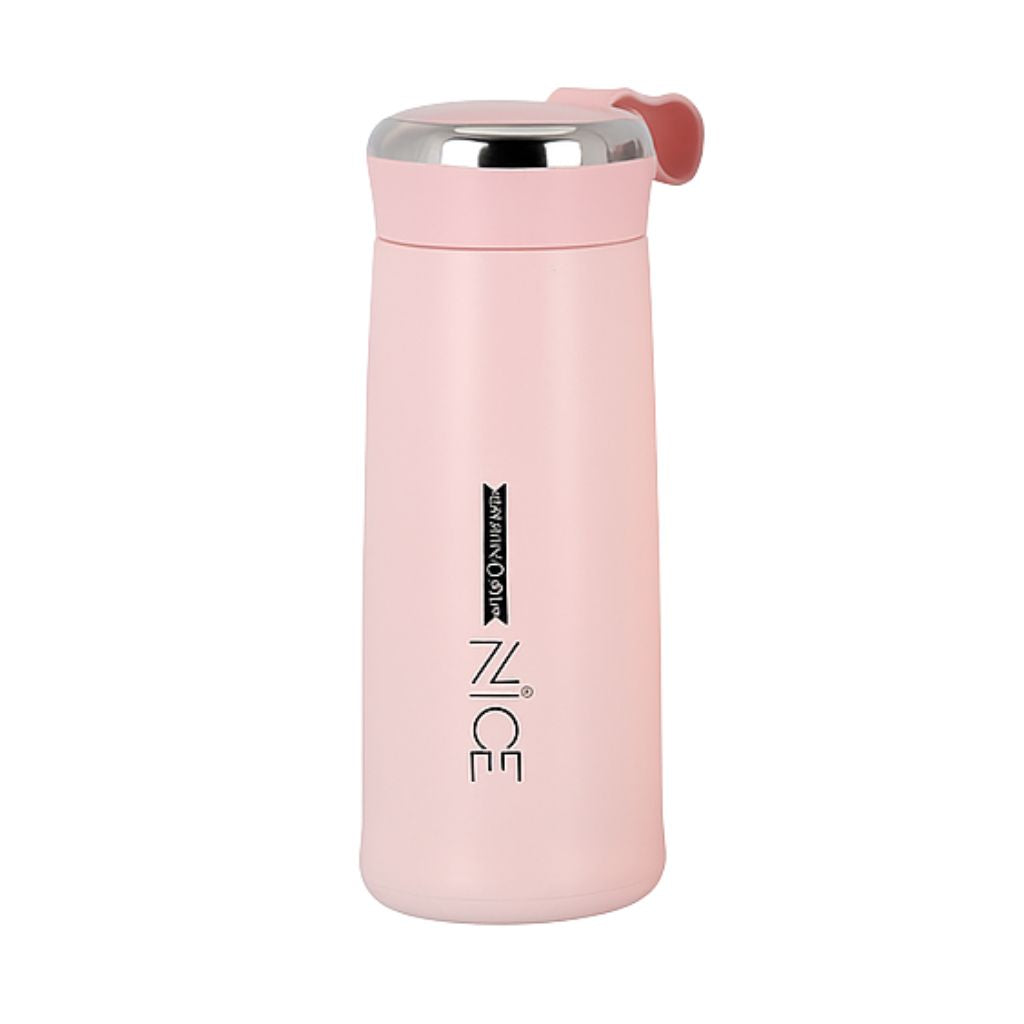 Nice 400ml Glass Water Bottle with Silicone Cover | Leak Proof, BPA Free, Stylish Aesthetic Bottle for Office, Gym & Travel