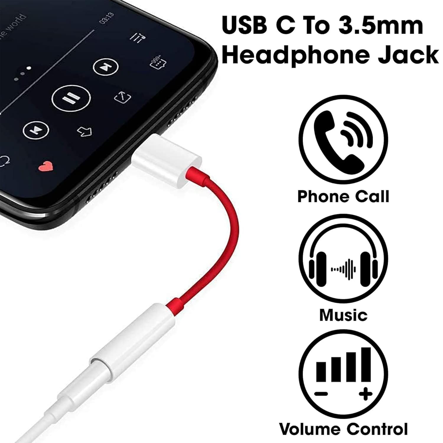 OnePlus Type-C to 3.5mm Headphone Jack Adapter Features and Compatibility