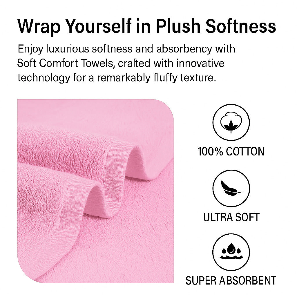 Premium 100% Cotton Bath Towel | 140x70 cm, 500 GSM | Towels for Bath Large Size, Big Bath Towel – Stylish Daily Use