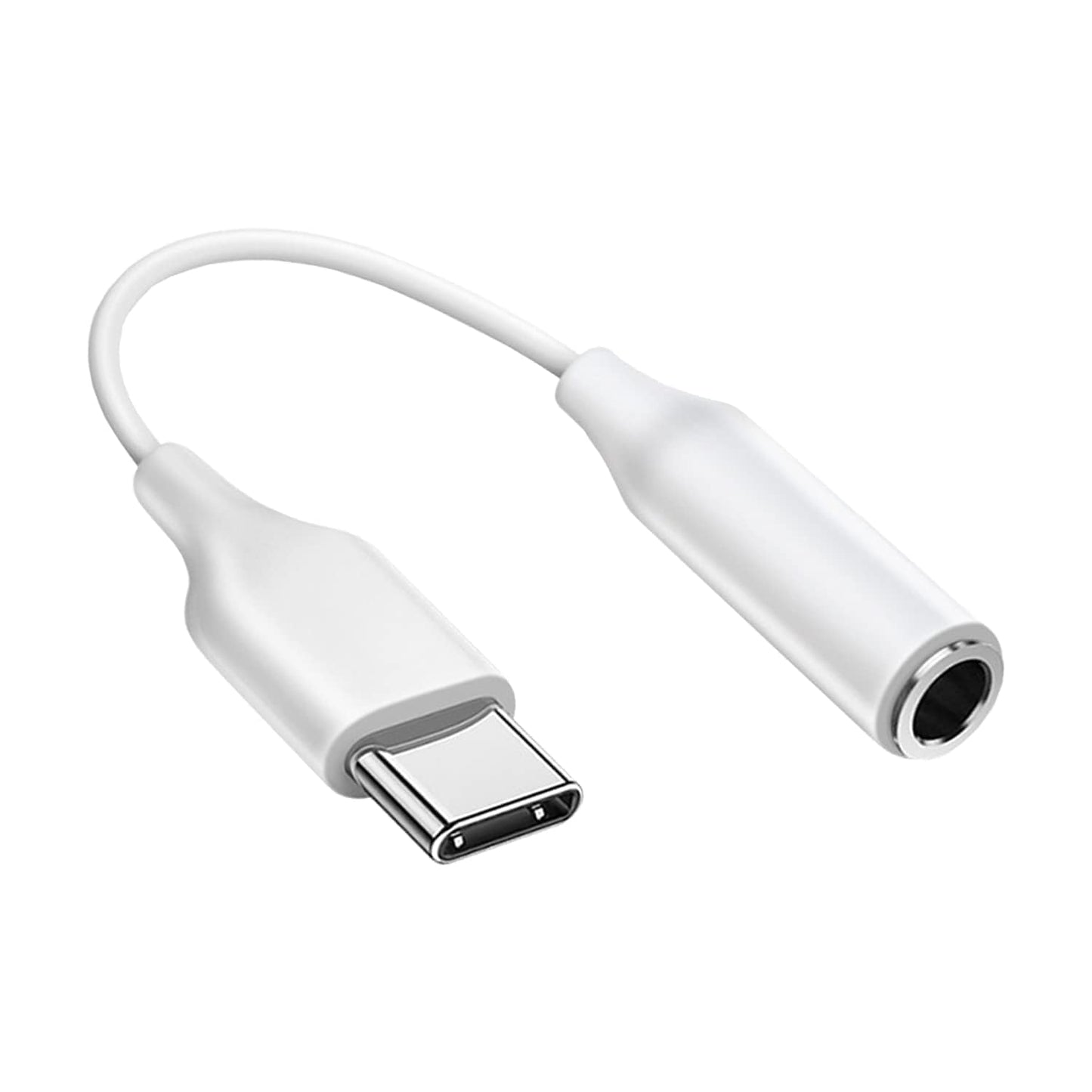 Samsung Type-C to 3.5mm Headphone Jack Adapter White Front View White