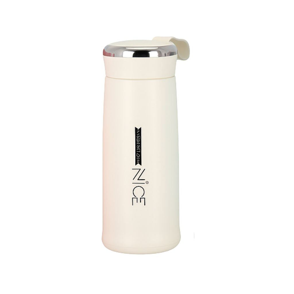 Nice 400ml Glass Water Bottle with Silicone Cover | Leak Proof, BPA Free, Stylish Aesthetic Bottle for Office, Gym & Travel