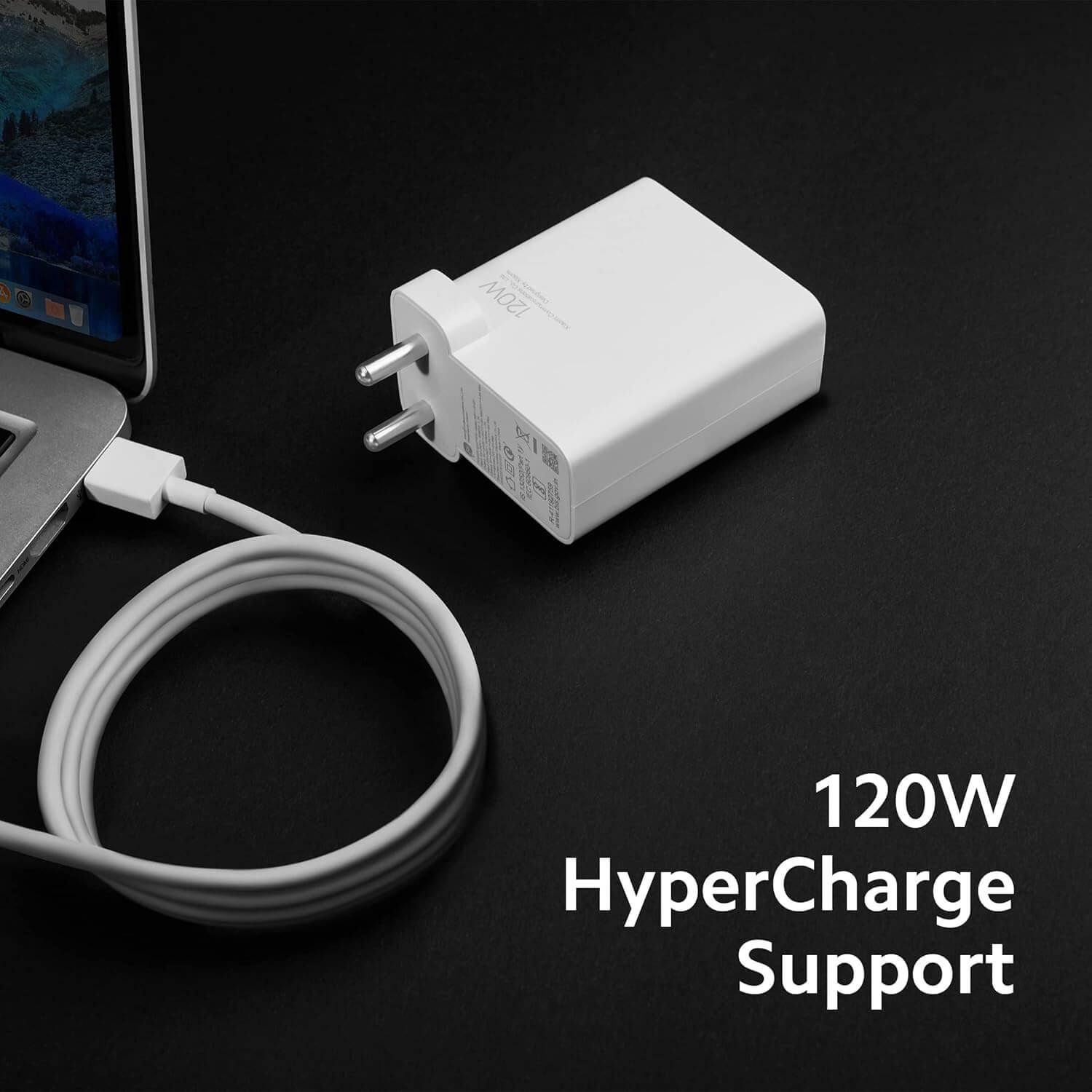 Mi 120W 6A Type-C Fast Charging Cable 1M HyperCharge White – 120W 6A Charging Support