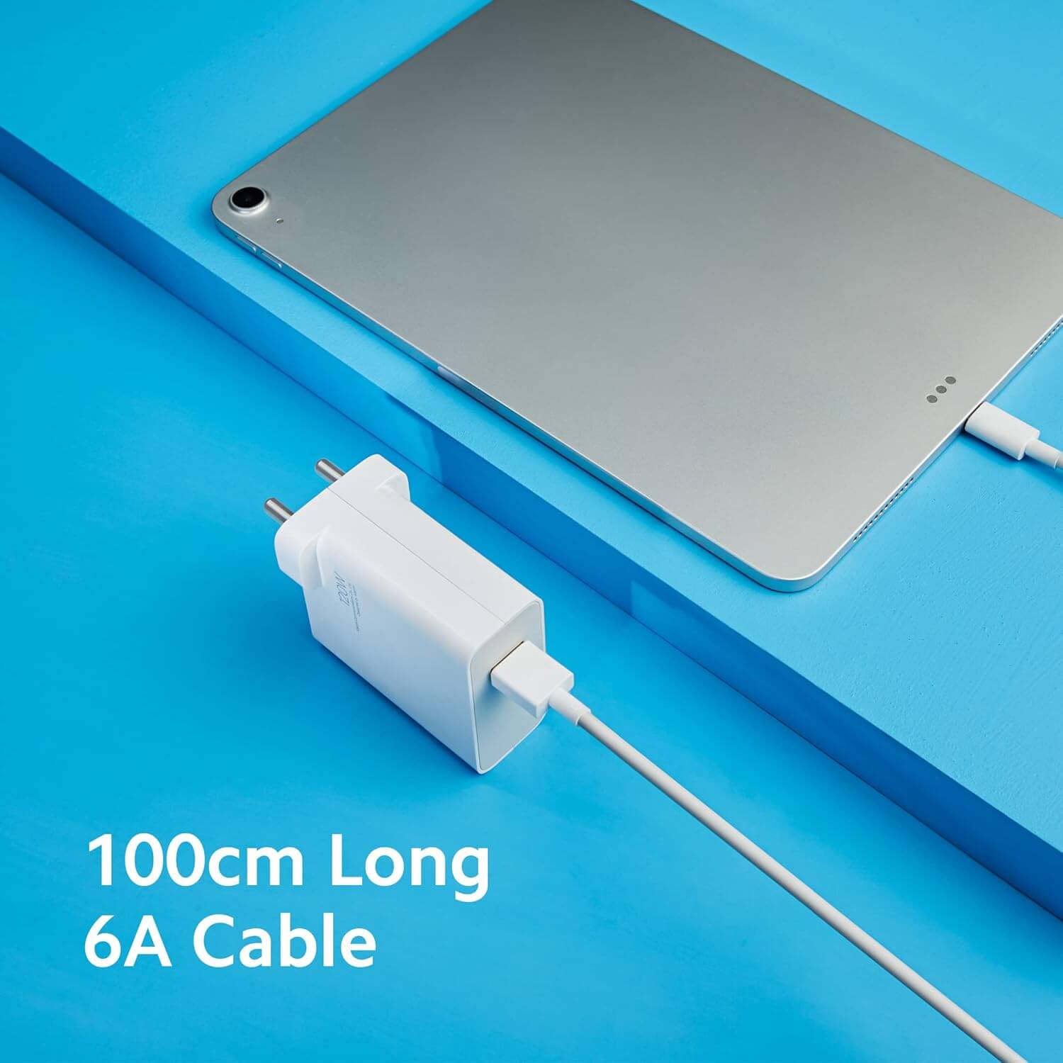 Mi 120W 6A Type-C Fast Charging Cable 1M HyperCharge White – 1M Long Wire with Device